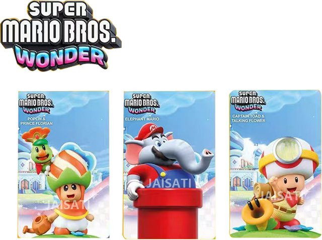 Bandai Super Mario Elephant Captain Toad & Talking Flower Poplin & Prince Florian-Karte für Switch, Bunt / Mehrfarbig - Bild 1