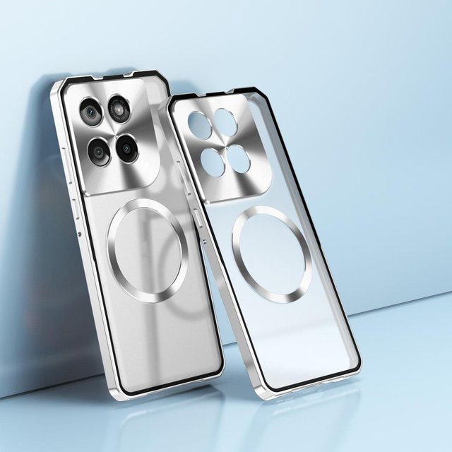 Robuste Armor Schutzhülle aus Metall-Aluminiumlegierung für Motorola Moto Edge 70, Edge 60 Pro und Edge 60 Fusion in Silber - Bild 1
