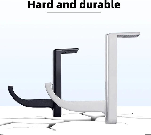 Chic Rain Kopfhörerhalter für Wandmontage, universeller Headset-Aufhänger und PC-Monitor-Ständer in Schwarz oder Weiß - Bild 1