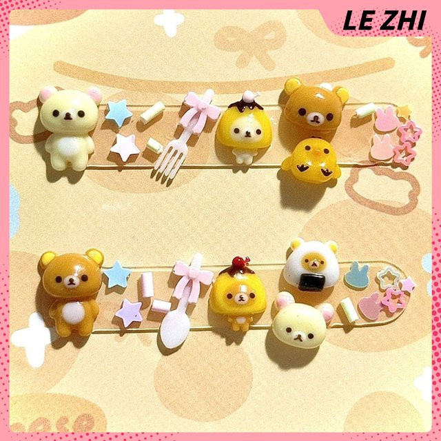 Keeppley Nagelcharms Rilakkuma Bären-Küken, Rosa, Glänzend - Bild 1