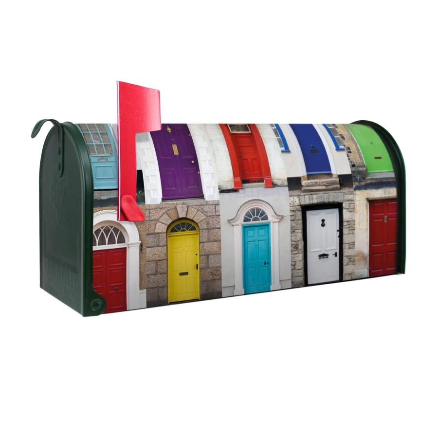 Banjado Amerikanischer Briefkasten Grün mit US-Motiv aus pulverbeschichtetem Stahl, B/T/H: 48 x 22 x 16 cm - Bild 2