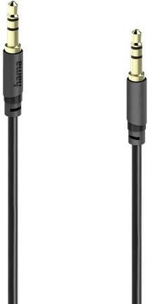 Hama Stereo Audio-Klinkenkabel vergoldet Schwarz 1,5 m mit 3,5 mm Klinkensteckern - Bild 1