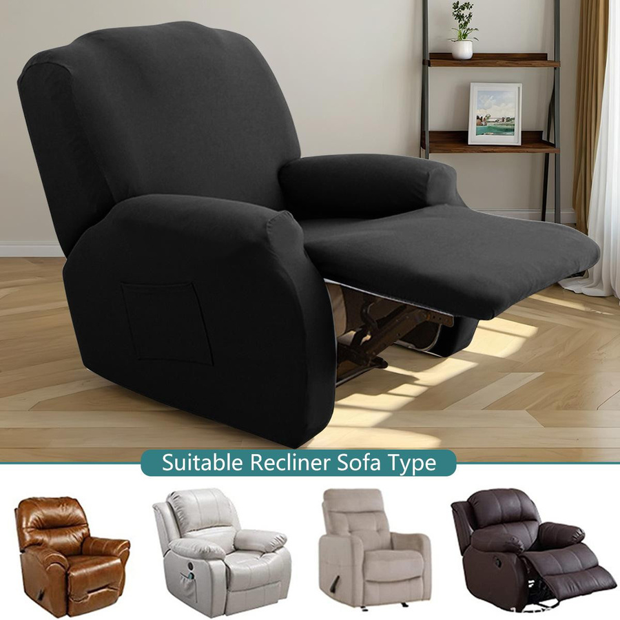 Yiran Furniture Wasserdichter und elastischer Chivas Sesselbezug aus Polyester und Elasthan in Schwarz oder Hellgrau - Bild 3