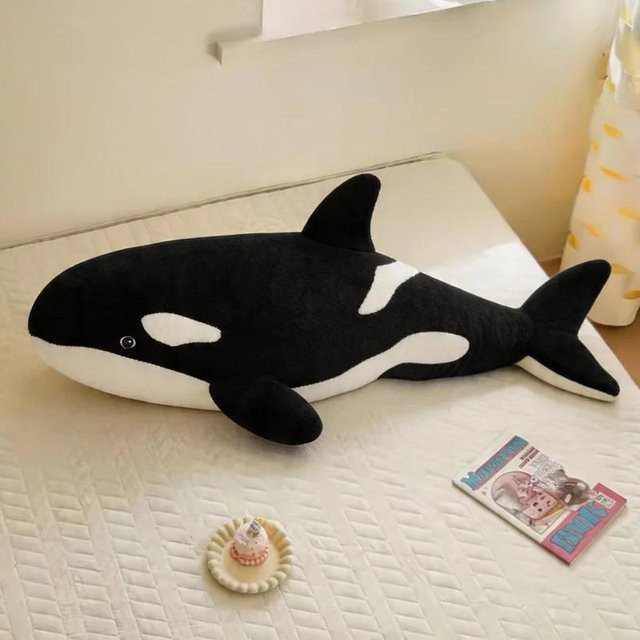 Yiran Health & Beauty Orca Schwertwal Plüschkissen, Stofftier, 70cm - Bild 1