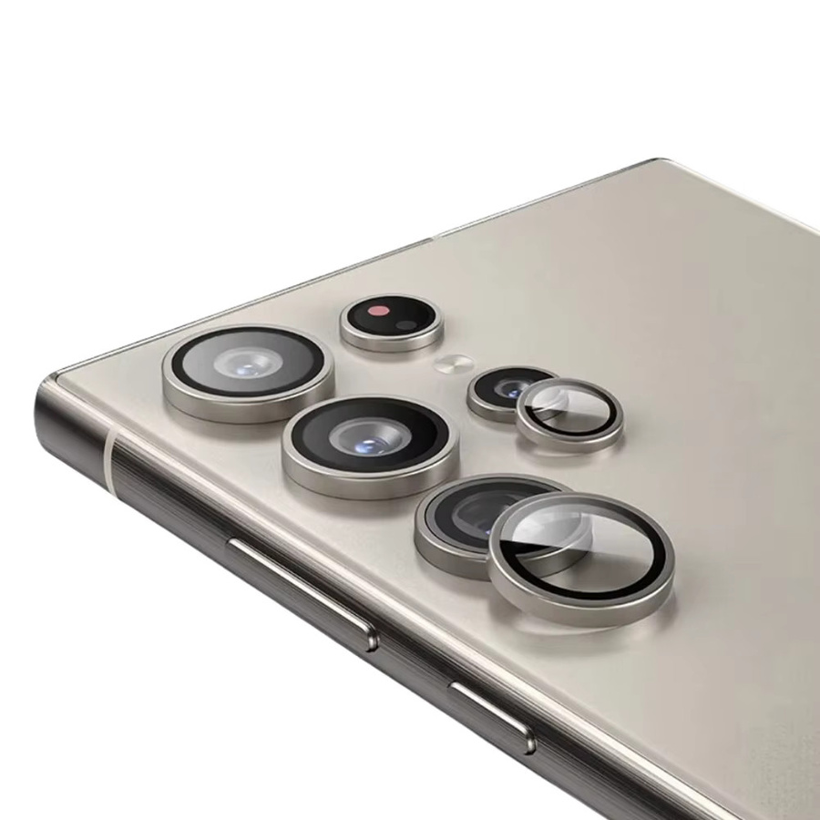 Samsung Kamera-Schutzring mit Objektiv-Abdeckung für Galaxy S25 S24 Plus S23 Ultra in Silber - Bild 2