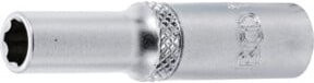 BGS Steckschlüssel-Einsatz Super Lock tief Antrieb Innenvierkant 6,3 mm 1/4 Zoll SW 6 mm aus Edelstahl in Silber - Bild 1