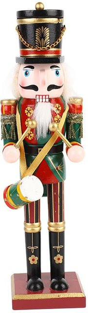 DIYelecs Weihnachts Nussknacker Figur aus Holz in Schwarz, Höhe: 30 cm - Bild 1