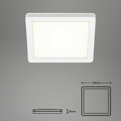 BRILONER LED-Außenwandleuchte modern weiß B/H: 19 x 2,8 cm - Bild 3