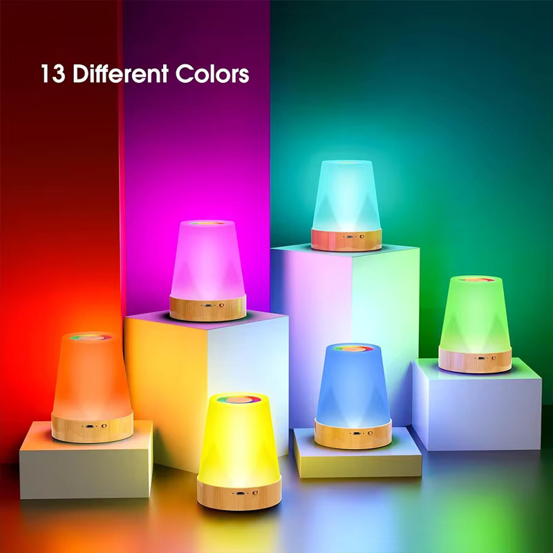 Shenzhi Tech Smart Nachtlicht mit RGB-Farbwechsel, Touch-Steuerung und Fernbedienung, Tischlampe mit Timer für Schlafzimmer und Wohnzimmer, Weiß/Mehrfarbig - Bild 6