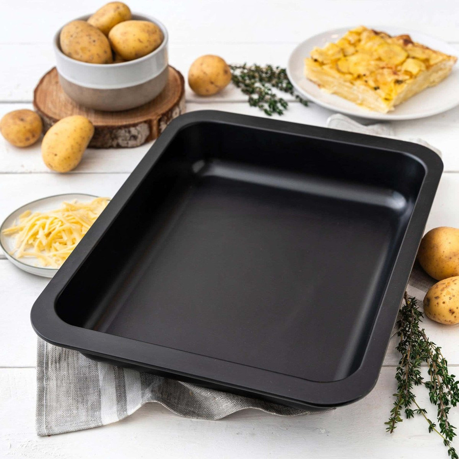 Zenker Auflaufform Special Lasagneform aus Keramik, Schwarz, B: 40 cm, T: 29 cm - Bild 3