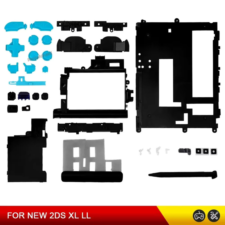HeroAngel Ersatzteil-Set für New 2DS XL/LL mit ABXY, L, R, ZL, ZR und DPad Kreuztasten in Orange - Bild 2