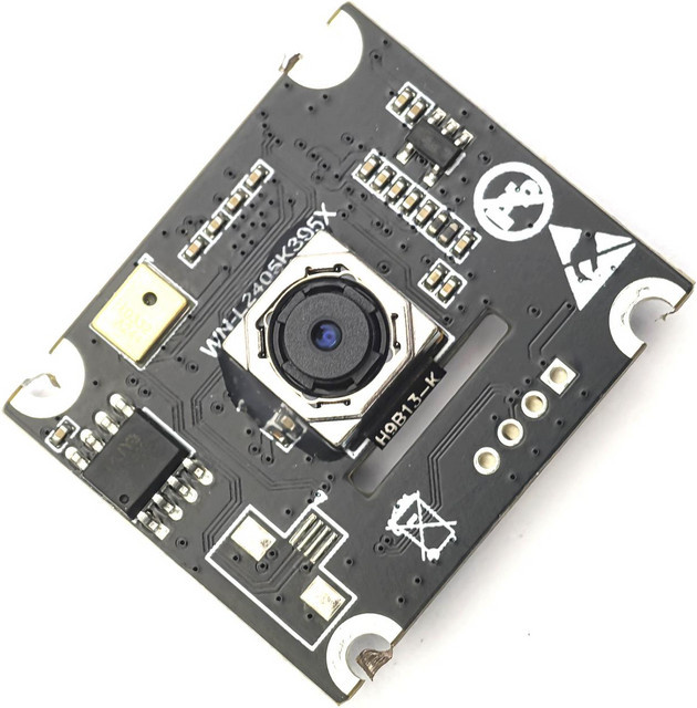 4K 13MP HD USB-Kameramodul mit IMX214 Sensor, Autofokus 79,8 Grad, digitalem Mikrofon und UVC-Kompatibilität für Gesichtserkennung in Schwarz - Bild 1