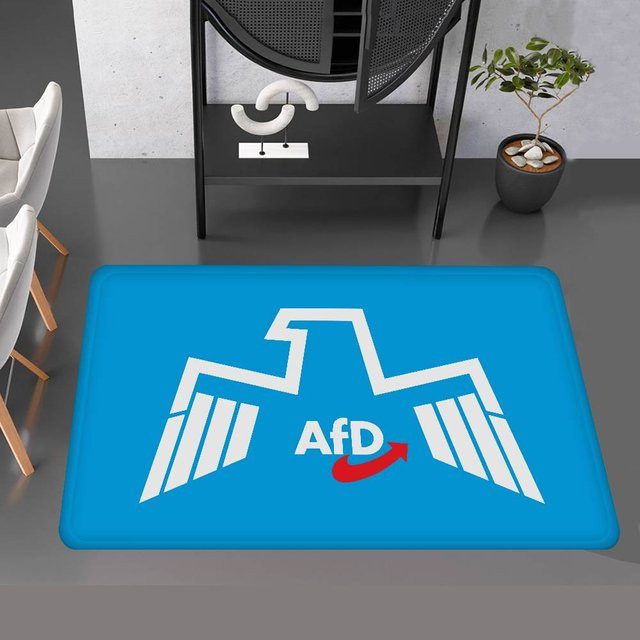 Rutschfester Teppich mit AfD Logo von Useful Home, mehrfarbig, Breite: 80 cm, Tiefe: 120 cm - Bild 1