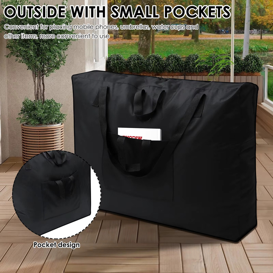 Willstar Rollator-Reisetasche aus wasserdichtem Oxford-Stoff, zusammenklappbar, Schwarz - Bild 3