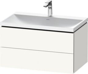 Duravit L-Cube Waschtisch-Set in Weiß Matt mit Waschbecken und 2 Schubladen, B/T/H: 80 x 48 x 48 cm - Bild 1