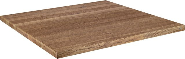 VEGA Indoor-Tischplatte Torres quadratisch in Eiche antik/grau, B/T/H: 80 x 80 x 3 cm - Bild 1