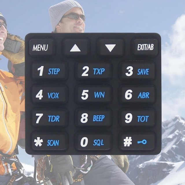 Baofeng Ersatz-Tastatur aus Silikon für UV-82 und UV-82HP Walkie-Talkie in Schwarz - Bild 1