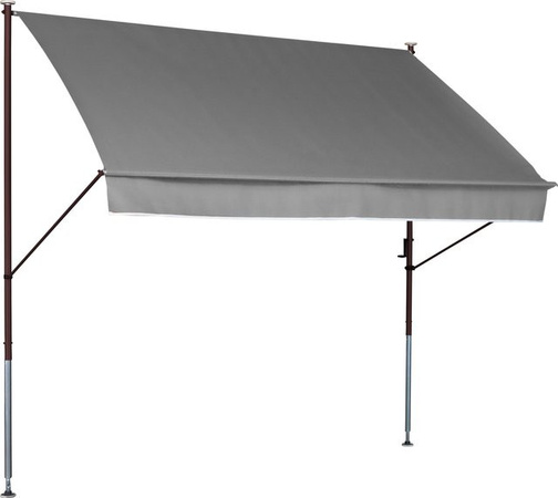 ANGERER Klemmmarkise in Hellgrau mit einer Breite von 400 cm aus 100% Polyacryl Dralon