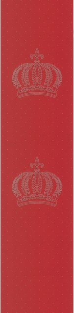 Marburg Vliestapete Ornamental Kronen in Rot, B: 0,70 m x L: 3,3 m - Bild 1