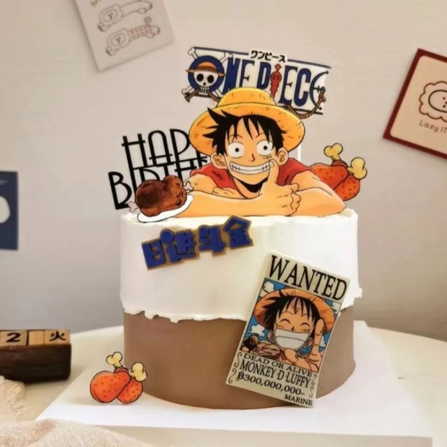 Bandai One Piece Luffy Tortendekorations-Set, 7-teiliges Set - Bild 1
