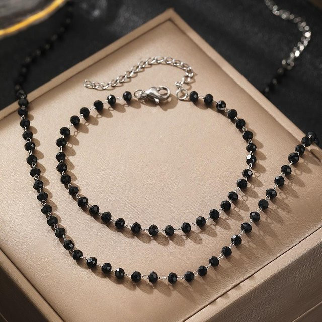 Lucky Star Jewelry Schmuck-Set, Halskette und Armband, Schwarz, Zirkonia, Damen - Bild 1