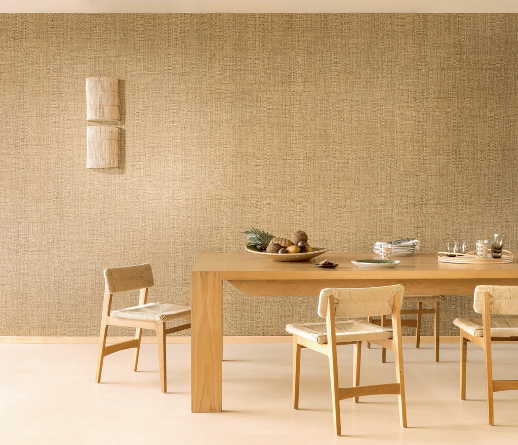 Élitis Tapete Raphia VP 986 03 in Beige aus Vinyl und Vlies - Bild 1
