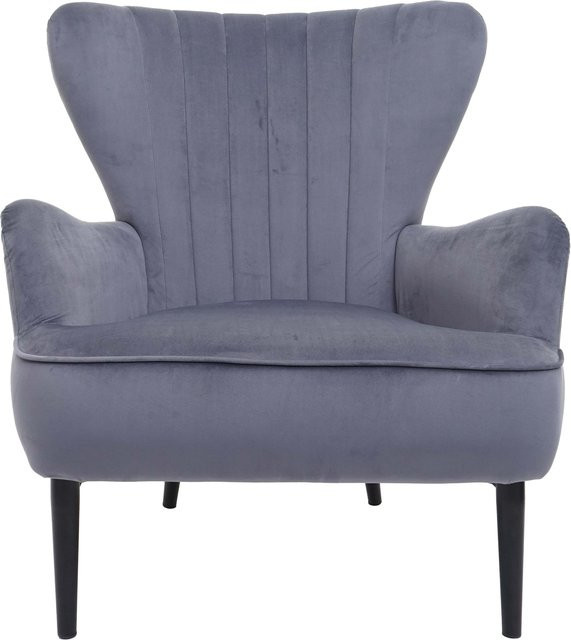 Lounge-Sessel MCW-K37 Polstersessel mit Armlehnen aus Samt in Grau - Bild 1