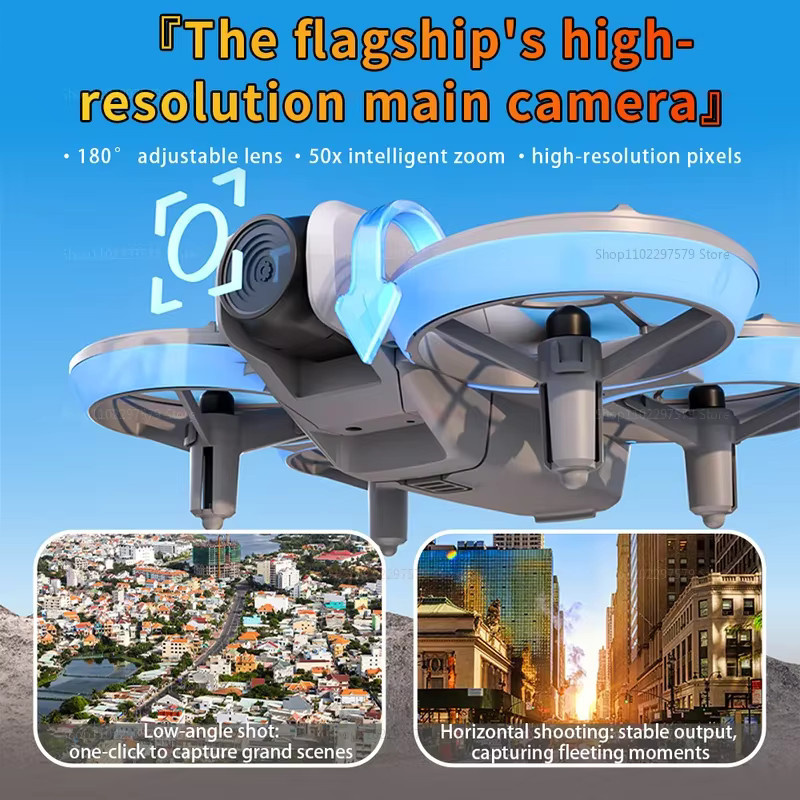 E69 Mini RC Drohne mit 8K HD Kamera, LED und 5G FPV WiFi Fernsteuerung, Quadcopter mit Hindernisvermeidung für Kinder und Erwachsene - Bild 4