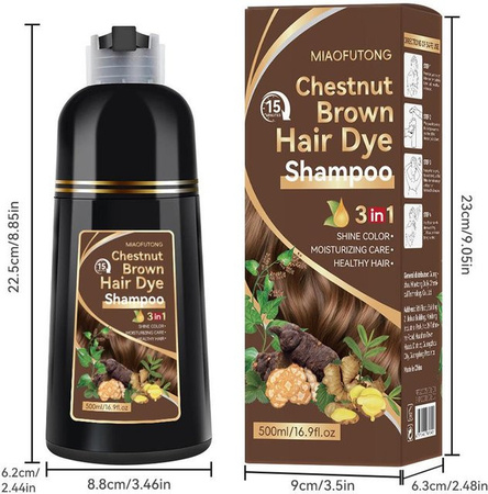 Beauty Every Day Shampoo Braune Haarfarbe, 500 ml, mit Ingwer