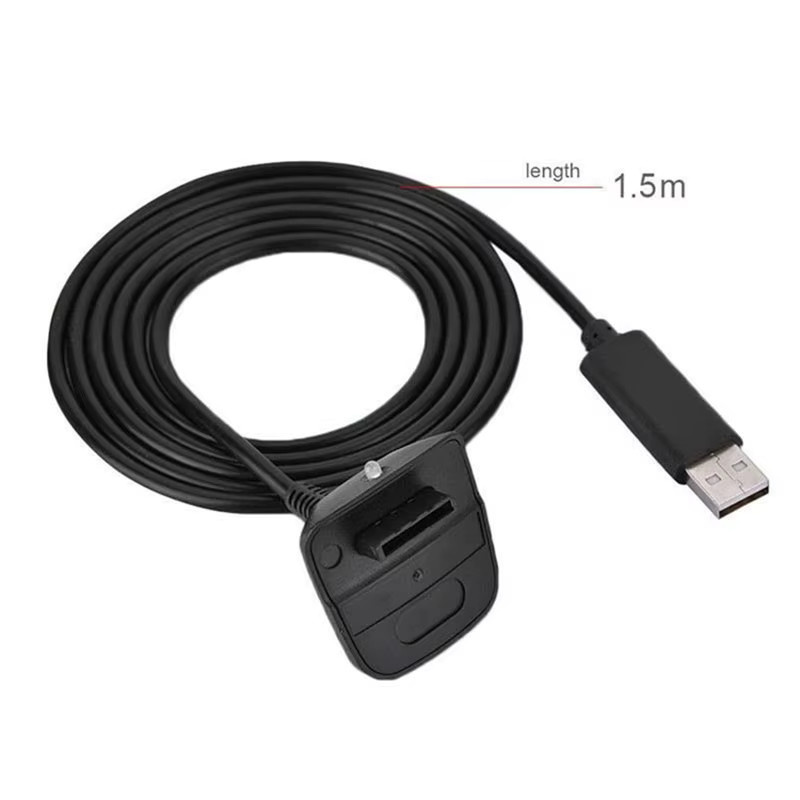 OULLX USB-Ladekabel für XBOX360 Wireless Controller, 1,5 m, Schwarz - Bild 3