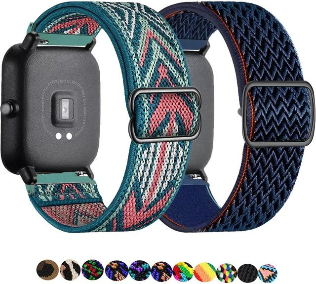 Uhrenarmband Nylon-Gummiband, Bunt, Unisex, 20mm, 22mm - Bild 1