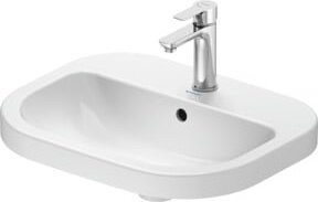 Duravit Aufsatzwaschtisch D-Code in Weiß mit Hahnloch und Überlauf, Breite: 55 cm - Bild 1