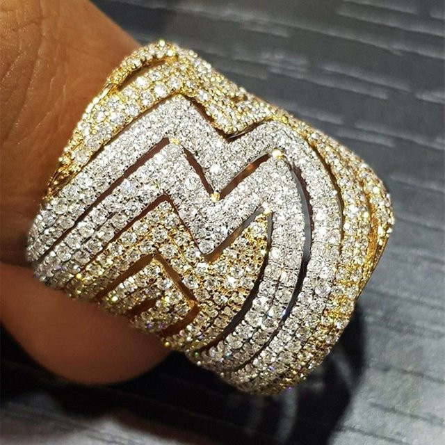 Huitan Ringe, Bicolor, Zirkonia, Damen - Bild 1