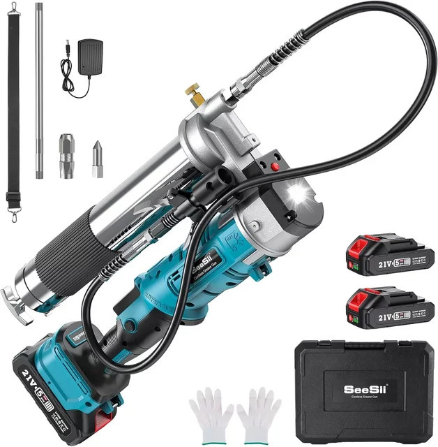 Seesii Elektrische Fettpresse in Blau mit 12000 PSI und 5,3 oz/min für Makita 18V Akku - Bild 1