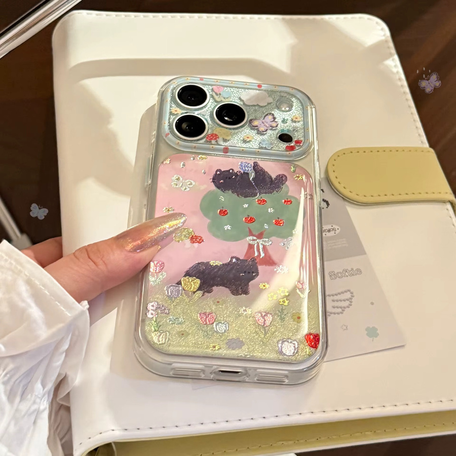 3D-vergoldete Handyhülle mit Schmetterlings-Schleifen-Design für Apple iPhone 13 bis iPhone 17 Pro Max in Gold und Multicolour - Bild 4