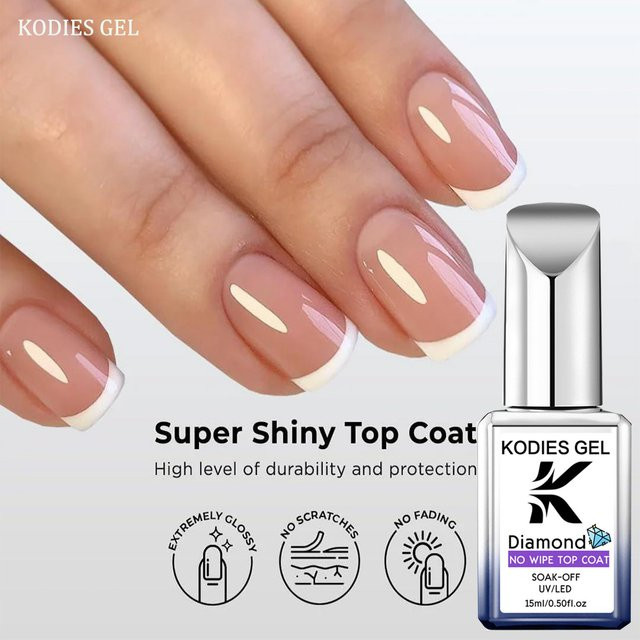 KODIES GEL Diamond Top Coat, Glänzend, 15 ml - Bild 1