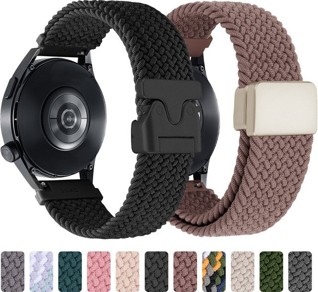 Uhrenarmband Textil/NATO, Schwarz, Unisex, 20mm 22mm - Bild 1