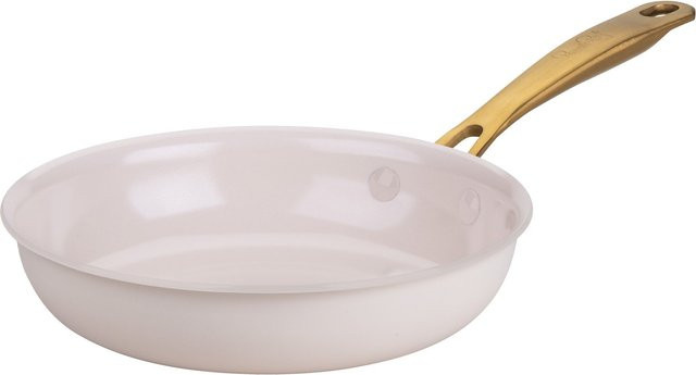 Fackelmann Pamela Reif Signature Bratpfanne aus Keramik und Aluminium, Farbe: Beige/Gold/Weiß, Durchmesser: 20 cm - Bild 1