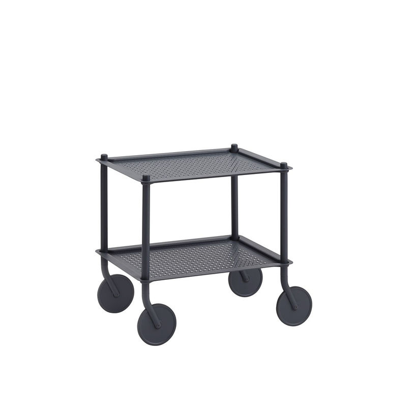 Muuto Flow Servierwagen aus Metall in Blau Matt mit Rollen - Bild 2