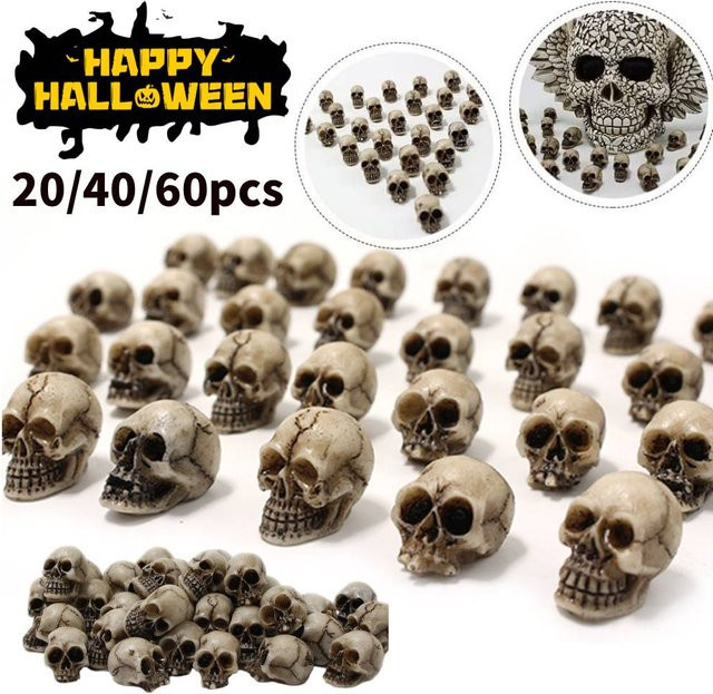 APWIKOGER Gothic Schädel und Pilz-Skulpturen als Halloween-Dekoration für Garten und Topf aus Kunststoff - Bild 1