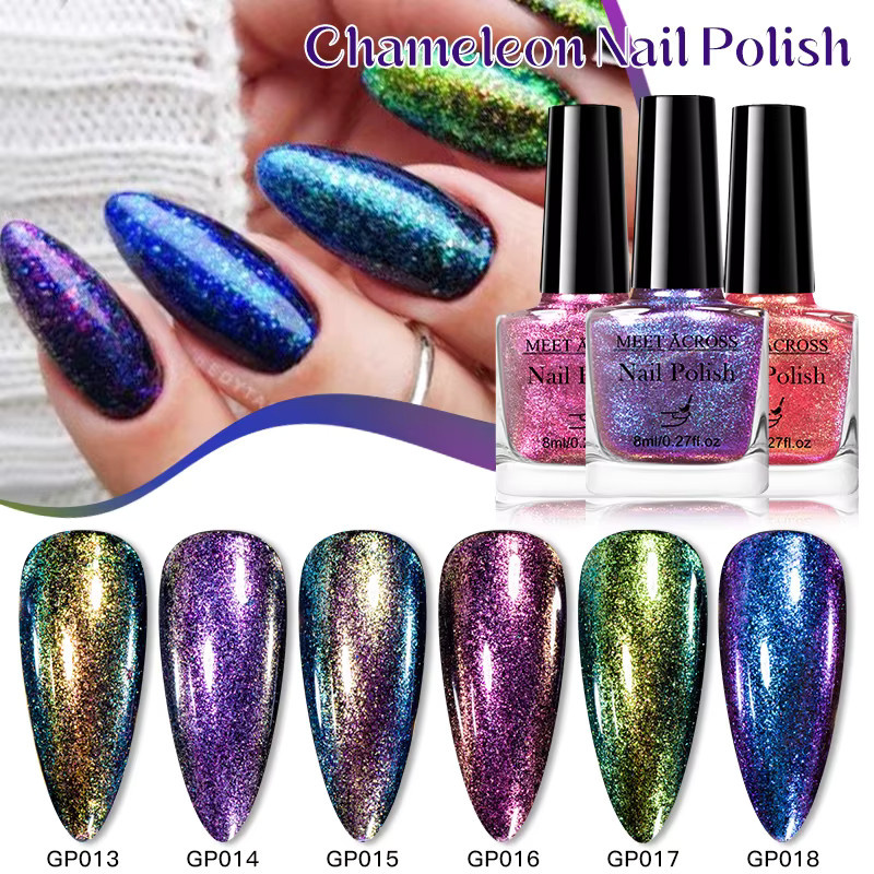 Meet Across Nagellack, Galaxie-Chrom-holografisch, schimmernd, 8 ml - Bild 2