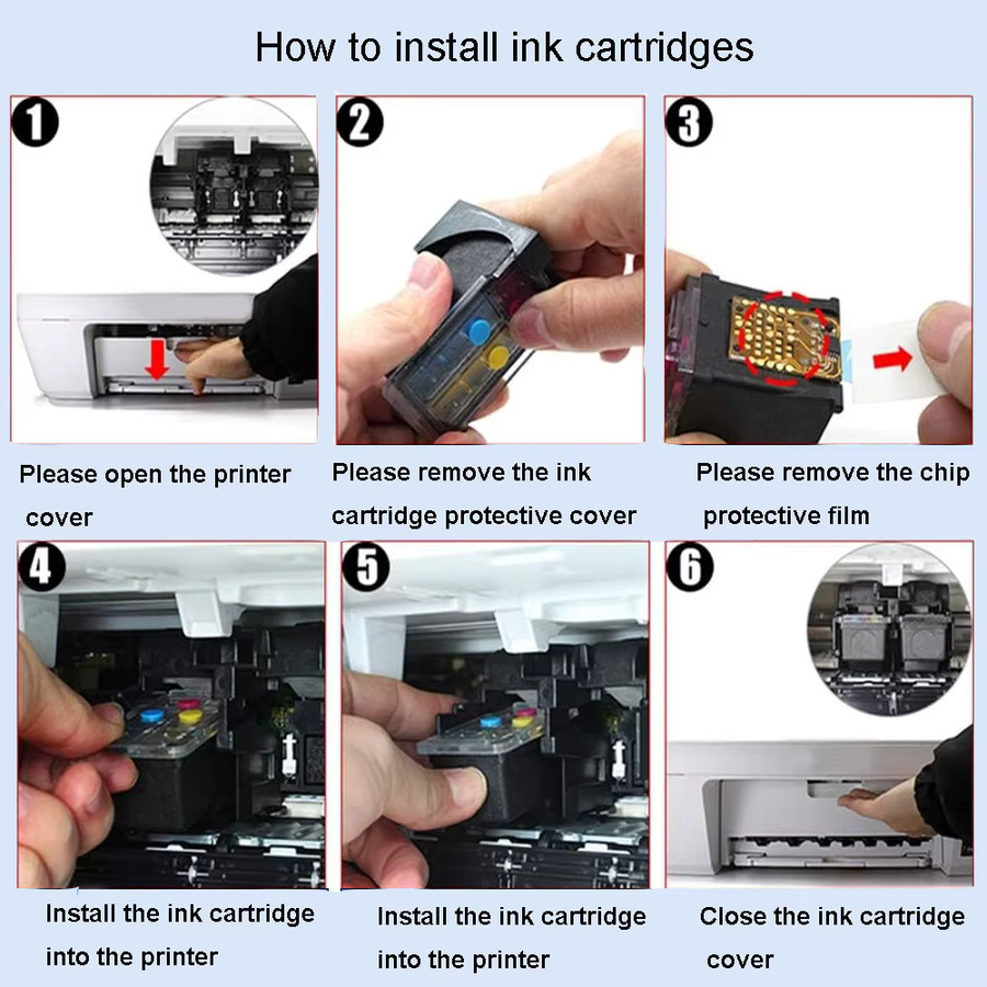 einkshop Nachfüllbare Tintenpatronen Set für Canon Pixma MG3050 2550 2450 2550S 2950 MX495 kompatibel mit PG545 545XL und CL546 546XL in Schwarz - Bild 3