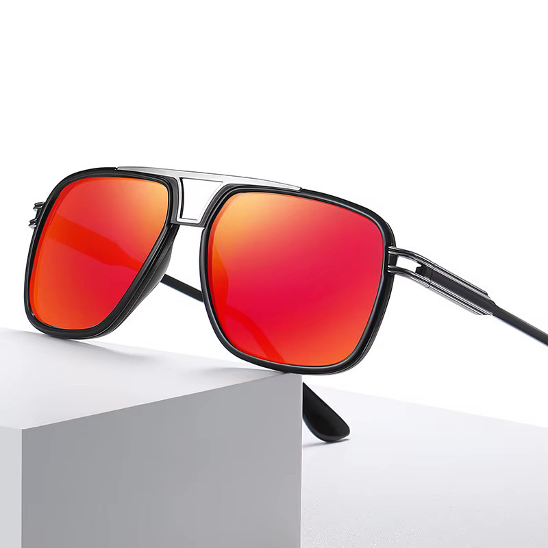 GSjiaxin Sonnenbrille, Vollrand, Square, Metall, Schwarz, Männer, polarisiert - Bild 3
