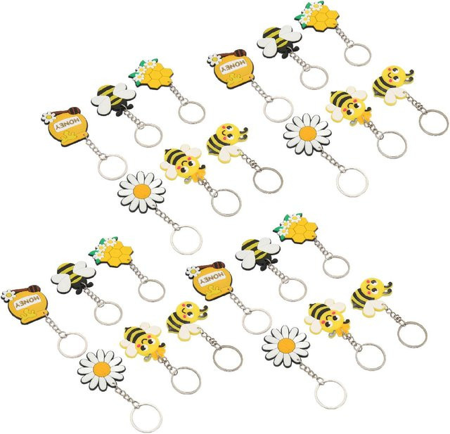 GoolRC Schlüsselanhänger Gänseblümchen Bienen, Metall, Bunt, Unisex - Bild 1