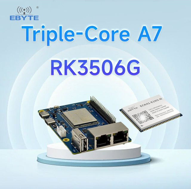 EBYTE Dreifach-Core A7 RK3506G Einplatinen-Computer mit Dual Ethernet für Linux und Python - Bild 1