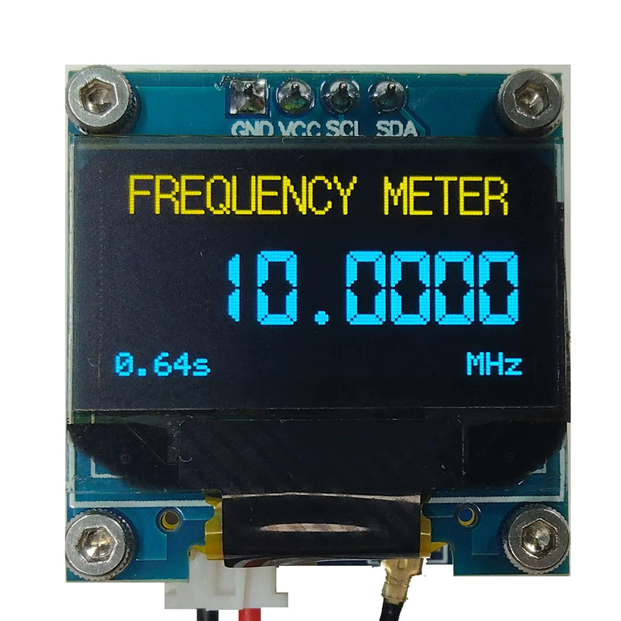 DykbRadio RF-Frequenzmesser 20 MHz bis 2,7 GHz mit OLED-Anzeige in Blau – Hochpräziser Frequenzzähler für Amateurfunk-Transceiver - Bild 3
