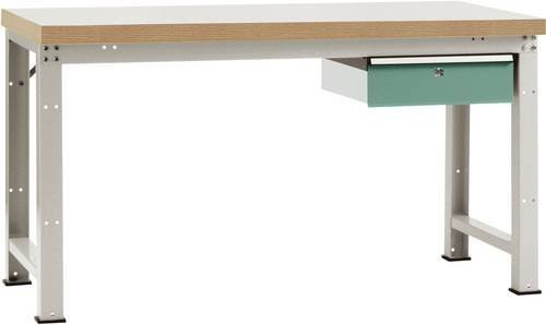 Manuflex WP5607.0001 Werkbank in Grau und Grün, B/T/H: 200 x 80 x 70 cm - Bild 1