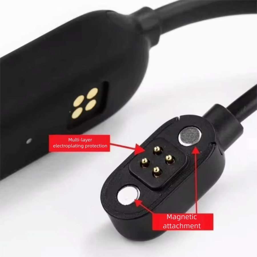 Magnetisches USB-C Ladegerät für YUANS Knochenleitungs-Kopfhörer X7, X8 und X18pro, wasserdicht, 5V 1A, in Schwarz oder Grün - Bild 3