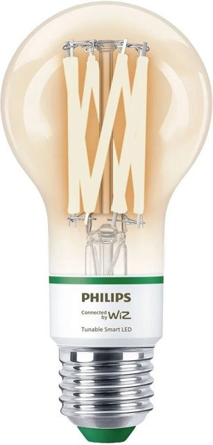 Philips Smart-LED-Leuchtmittel E27 Filament Glühbirne, dimmbar, WiFi, Wiz, Weiß, transparent, Höhe: 12,3 cm, Durchmesser: 6 cm - Bild 1
