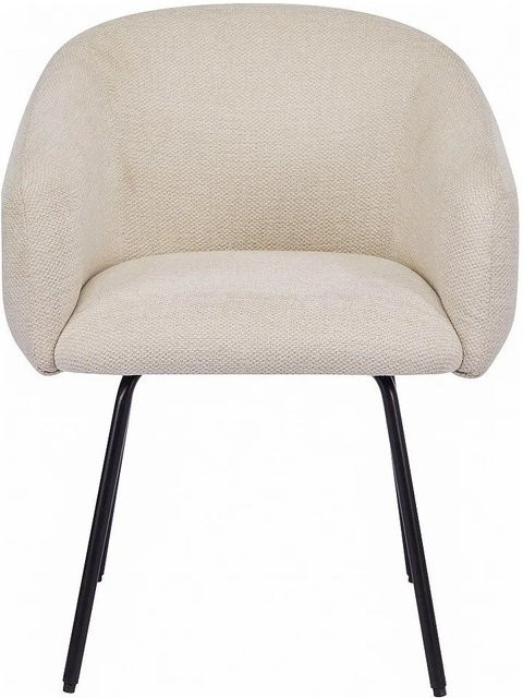 Vente-unique Stuhl Nistosia in Creme mit Armlehnen und Metallgestell, Höhe: 61 cm - Bild 1